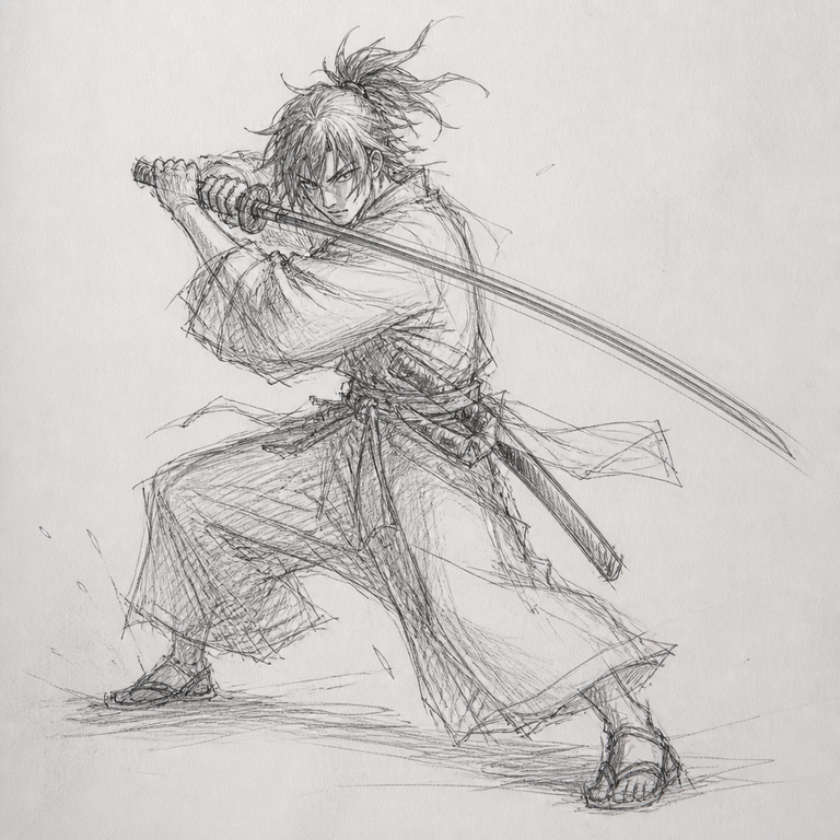 Rough Sketch manga art example