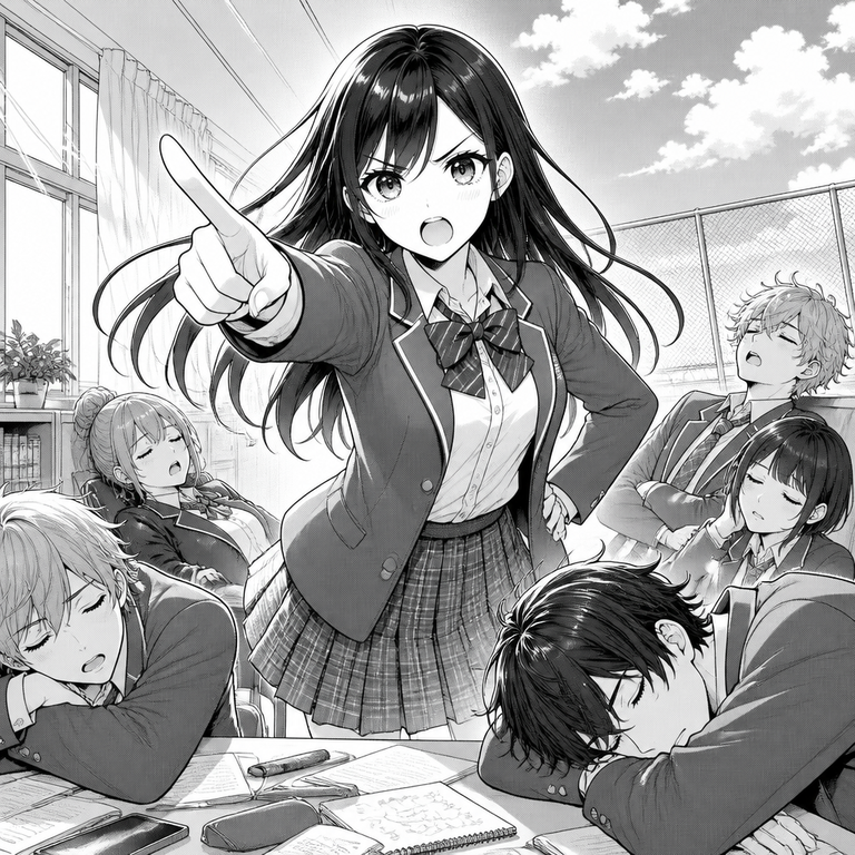 School Life manga art example