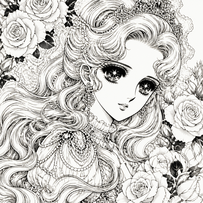 Vintage 70s Shojo manga art example